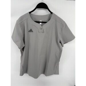 Nike Softball Button Up Gray Jersey Dri-Fit Womens XL